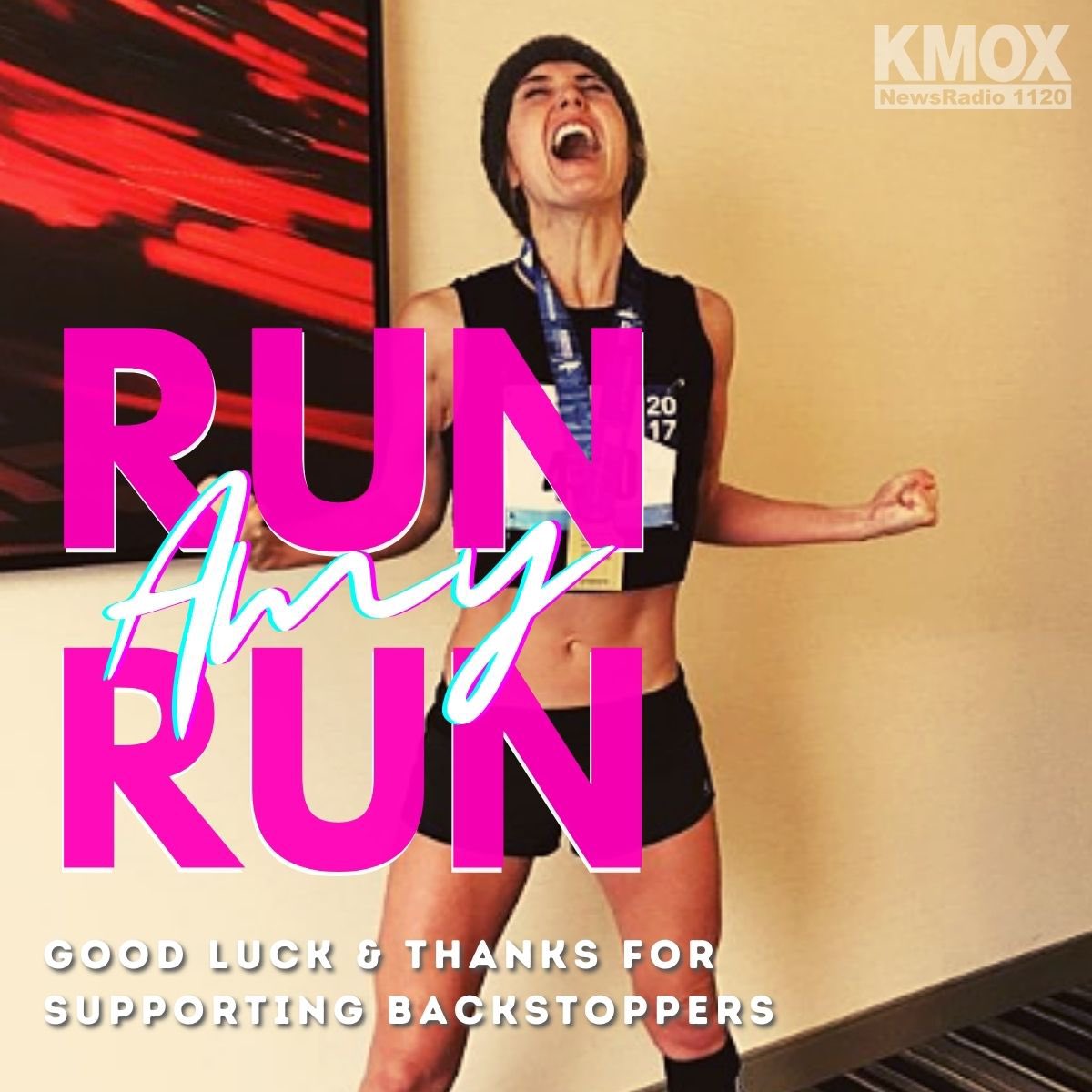 Ackerman1120's tweet photo. Go @AmyMarxkors! And please consider donating. @BackStoppers needs us more than ever. #RunAmyRun https://t.co/s9Pi9YzhRv https://t.co/MYAjfxKpJD