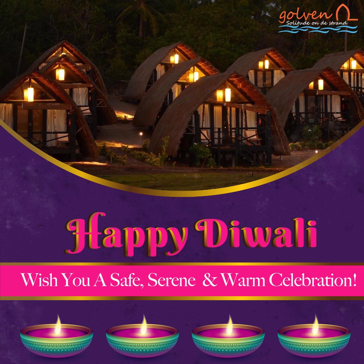 GolvenResort's tweet photo. Enjoy the festival of lights with Golven!
.
For bookings visit https://t.co/dFYeee4chE or Call now at 9119582939
.
.
#Golvenresort #diwali #happydiwali #diwalivibes #deepavali #Diwali2020 #indianfestival 
#resort #beach #weekends #familytime #fun #vacation #scenery #beachside https://t.co/TUqqyycwxm