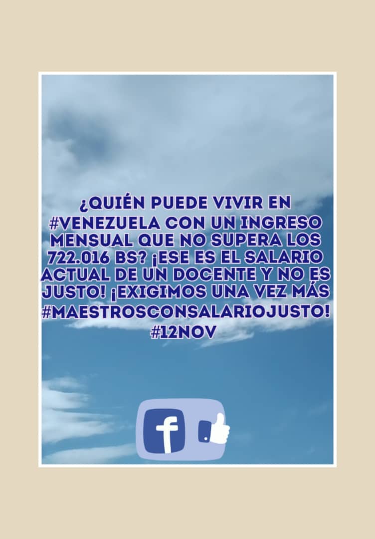 Dilania2019's tweet photo. Hoy, #12nov, nuevamente alzamos la voz ante la desesperante situación que viven nuestros docentes por el bajo ingreso salarial ¡Exigimos #MaestrosConSalarioJusto! https://t.co/P2xksB2SOY