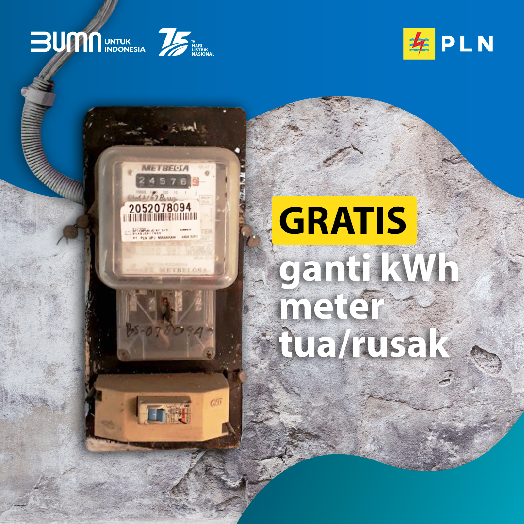 pln_123's tweet photo. Electrizen, kWh meter yang sudah tua bisa jadi sudah enggak akurat dalam mengukur penggunaan listrik di rumah. Karena itu, PLN menyediakan layanan GRATIS penggantian kWh meter yang sudah tua maupun rusak. Hubungi PLN 123, dan tim PLN akan mengatur penggantian kWh meter :)
#PLN https://t.co/iYr9BrlLSV