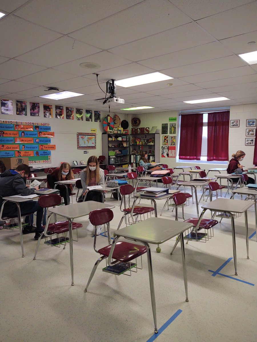 SraGHomework's tweet photo. Desperate measures Day 3-socially distant centers-split classes requires me to run all the parts to different groups and wipe down all laminated pieces multiple times but kids are safe even though I am increasing my risk - #worthit #safesocialdistance @Boone_County https://t.co/RsG5PUAJ1e
