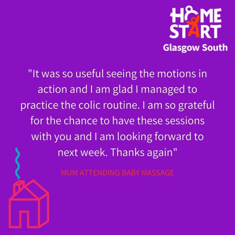 HomeStartGS's tweet photo. Lovely feedback from a Mum who has just begun baby massage sessions with Megan 🥰
Our groups may be not be face to face right now but it is great to see that families are still benefiting from our wonderful sessions online 🤩
#babymassage #family #glasgow #HSGS https://t.co/7iMBHIPOya