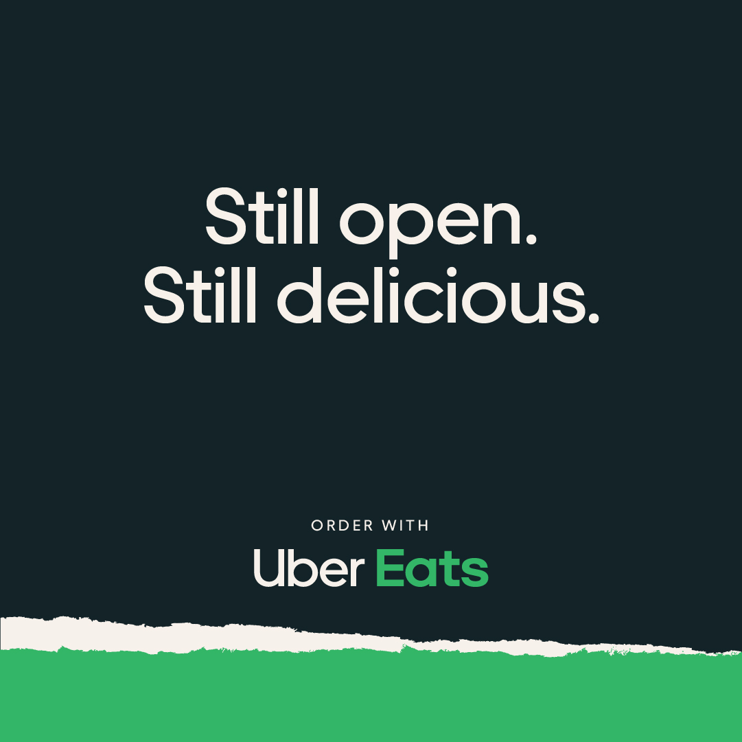 Enjoy delicious foods with our takeaway and delivery servce - download the Uber Eats APP,  initial delivery radius is 2.1 miles but to order/collect use the Uber Eats APP (using the pick up option) and collect here Thurs/Fri:4.30pm – 8.30pm Sat:4.30pm – 8.30pm
Sun:12noon – 8.00pm