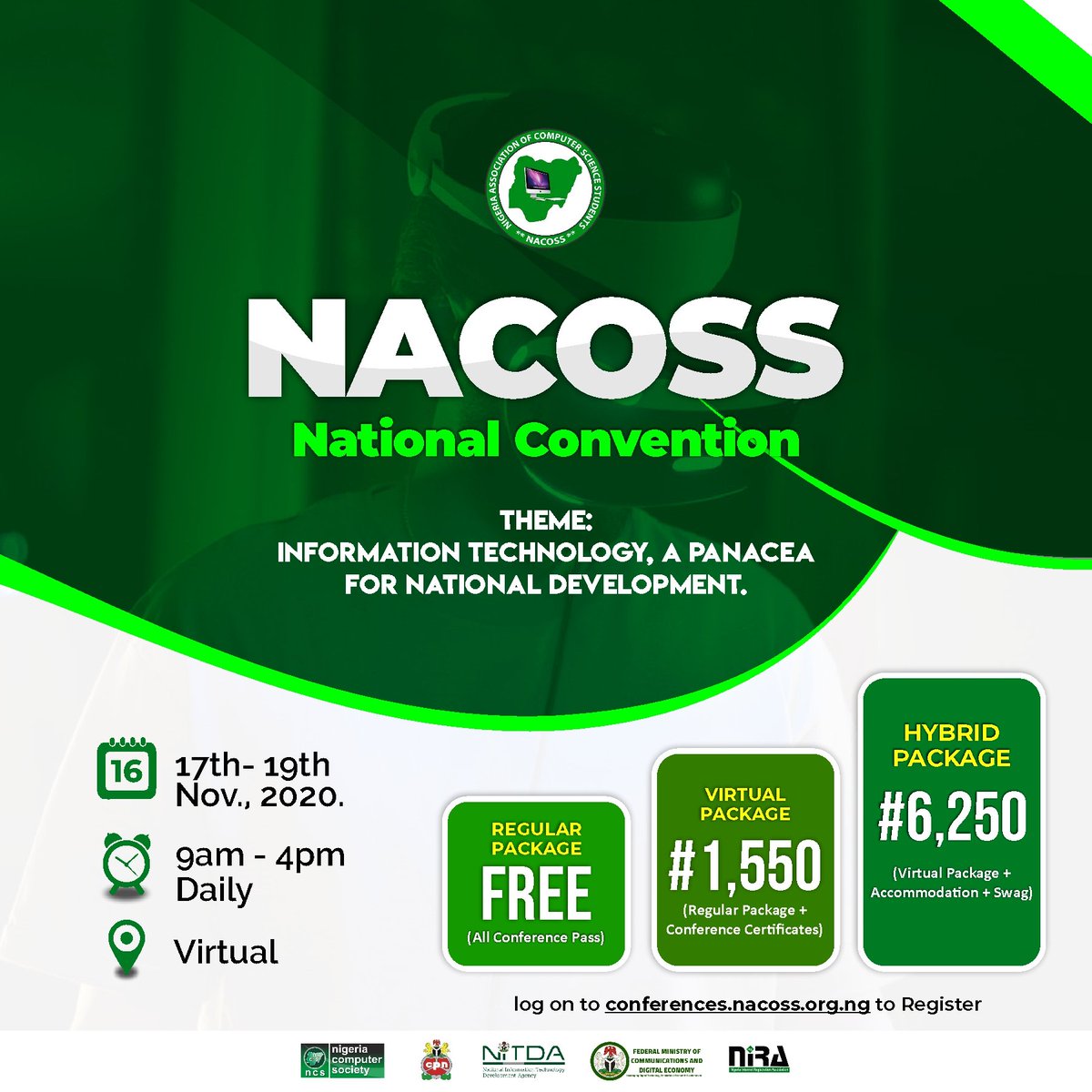NacossW's tweet photo. The most anticipated conference of all computer science, software engineering and other related courses students gathering is here again.
@nacoss_national @NacossC @nacossoauife @LasuNacoss @NACOSSFUNAAB @nacossyabatech @NFunaab @Donokazkar @itssadon https://t.co/5fufuwYVPB