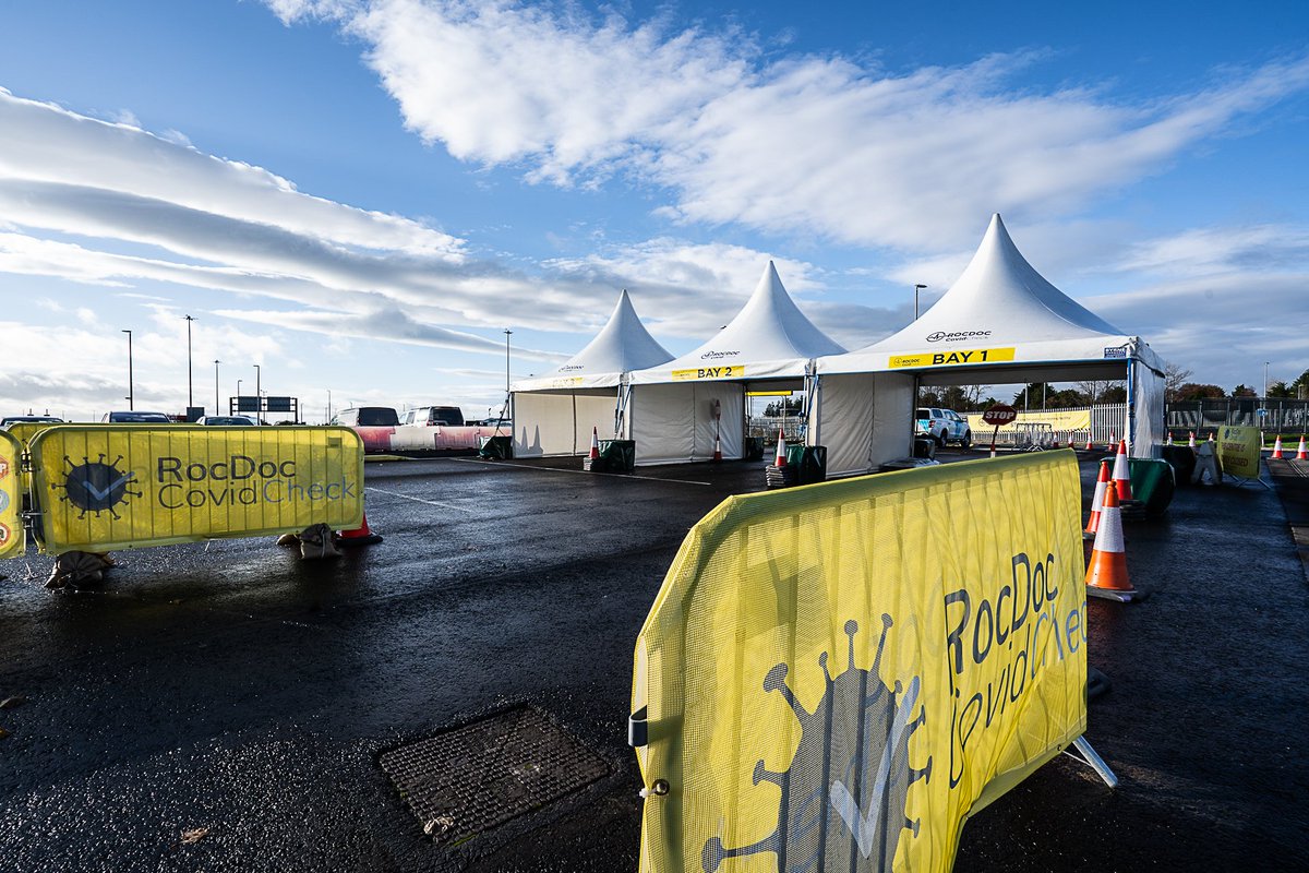 ShannonAirport's tweet photo. A drive through #COVID19 testing facility is now available at Shannon Airport with @RocDocCovid.

RocDoc provide private testing services to the public &amp; pre-departure tests. ✈️ 

For more information and to book a test, visit ➡️ https://t.co/U0l6UAvjDP https://t.co/Ggex3jWY3U