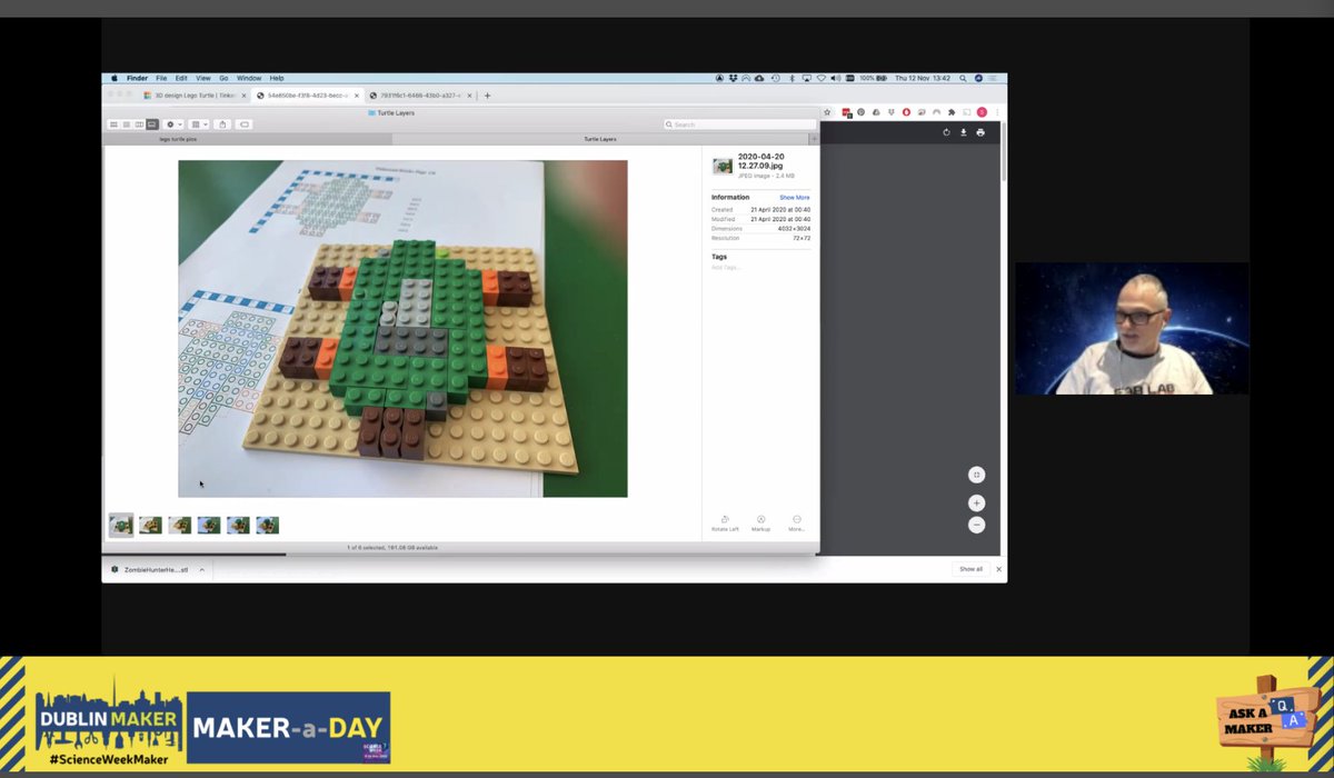 DublinMaker's tweet photo. Here’s an example of the #LEGO model built from the exported instructions! #TinkerPowers 
🔴 Any 3D modelling questions, pop them on live-chat on https://t.co/aZE75yTbBP #ScienceWeekMaker #ScienceWeek #MakerADay @ScienceWeek @FabLabMH @tinkercad https://t.co/PO4ZCX6jlb