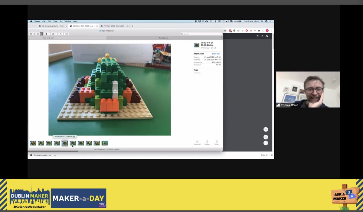 DublinMaker's tweet photo. Here’s an example of the #LEGO model built from the exported instructions! #TinkerPowers 
🔴 Any 3D modelling questions, pop them on live-chat on https://t.co/aZE75yTbBP #ScienceWeekMaker #ScienceWeek #MakerADay @ScienceWeek @FabLabMH @tinkercad https://t.co/PO4ZCX6jlb