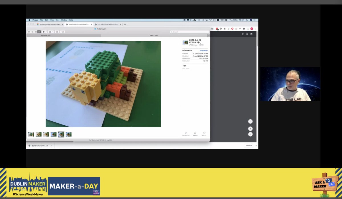 DublinMaker's tweet photo. Here’s an example of the #LEGO model built from the exported instructions! #TinkerPowers 
🔴 Any 3D modelling questions, pop them on live-chat on https://t.co/aZE75yTbBP #ScienceWeekMaker #ScienceWeek #MakerADay @ScienceWeek @FabLabMH @tinkercad https://t.co/PO4ZCX6jlb