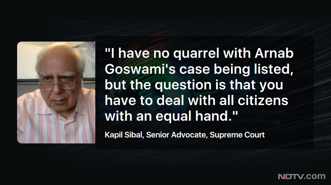 ndtv's tweet photo. #NDTVExclusive | "I am happy that the Supreme Court is granting bail to people. But then that should be done in the context of a policy framework": Kapil Sibal, Senior Advocate, Supreme Court https://t.co/VM5ArGSy20