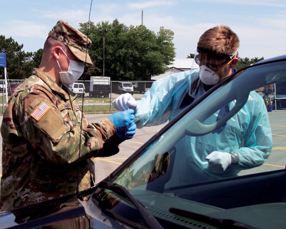 MING staff at a community COVID-19 testing site in Michigan.
