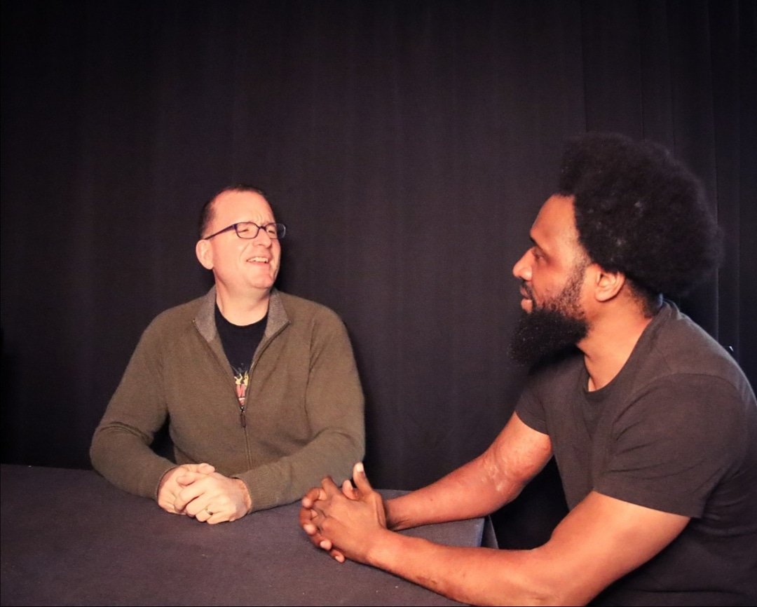 BLESZ's tweet photo. Today I had film maker, podcaster and international man of something @WilliamScurry on the #DamDaily show

Check out the show on the on demand page onBroadcast Amsterdam. @broadcastams

Photo by:@eev1e

#soundbetter #music #radio #connecting #hiphop #interview #neosoul #podcast https://t.co/7nmiTVKZMP