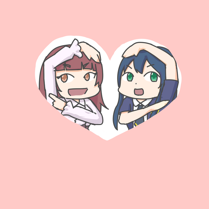 ハートポーズのtwitterイラスト検索結果