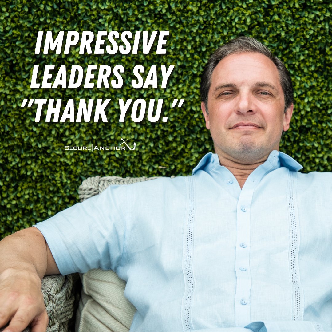 Impressive leaders say "Thank You."

CISOs, how often do you thank your executives for listening to you? How often do you thank your security team for implementing strategy? 

Who can you thank today? #cybersecurity #cybersecurityawareness #cybersecuritythreats #ciso #cybercrime