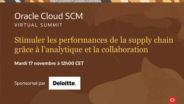 Apprenez à connecter, accélérer et unifier la planification de la #supplychain pendant la pandémie et au-delà. Cet événement gratuit @SCMOracle parrainé par Deloitte vous offrira des éclairages sur des entreprises telles que <a href="/BISSELLclean/">BISSELL</a> @Titan_Tire bit.ly/3eUiopX