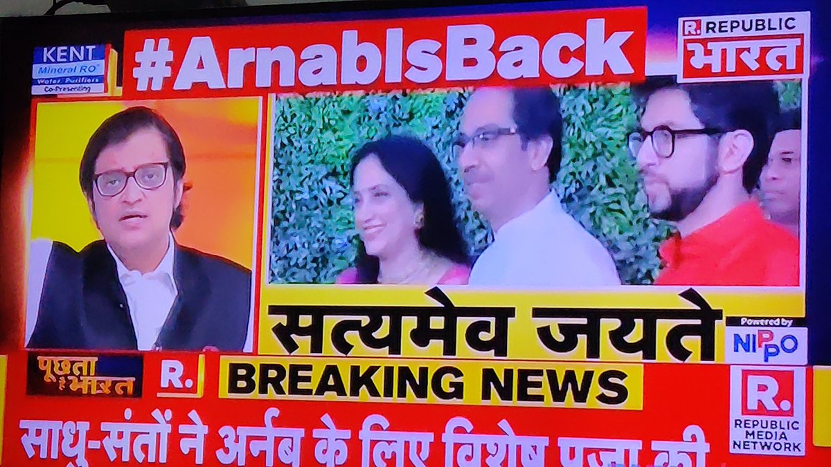 Ritika1615's tweet photo. So happy to watch him again on Republic!

#ArnabIsBack
#ArnabGowswami https://t.co/xvwQRxZ0aG