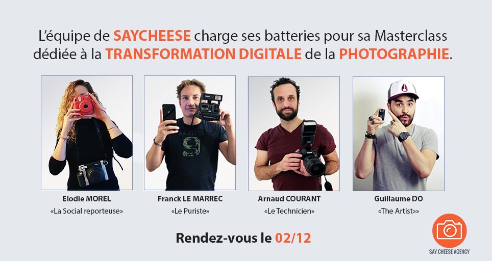 De l'#argentique au #numérique en passant par le #smartphone, la #Photographie n'a pas connu une mais plusieurs #TransfoNum. Quels sont les impacts ? On vous explique tout le 02/12. #Mbadmb #SayCheeseagency #masterclassphoto #masterclass2020