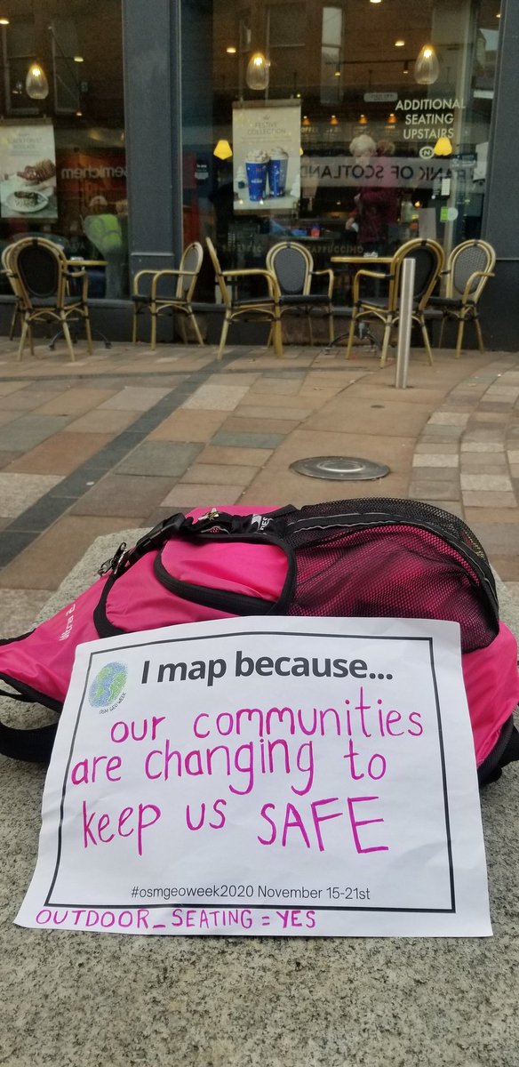 Rachblevine's tweet image. This #osmgeoweek I map because our communities are changing to keep us safe!