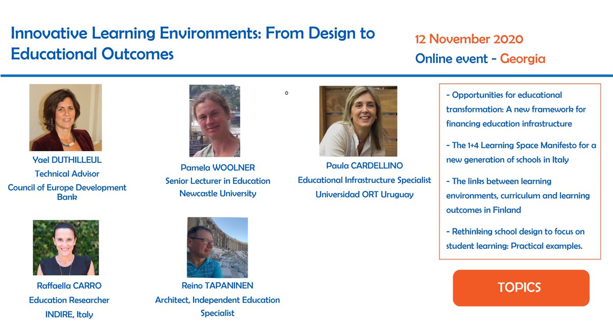CEB➡️Social development bank for Europe (@coebanknews) on Twitter photo 🇬🇪 #CEB Education Technical Advisor #YaelDuthilleul together with @PamWoolner, #RaffaellaCarro, #ReinoTapaninen & <a href="/PaulaCardellino/">Paula Cardellino</a> delivered a practical workshop on innovative #LearningEnvironments today for <a href="/mofgeorgia/">Mof Georgia</a> <a href="/MRDIGeorgia/">Infrastructure Georgia</a> @MESCS_Georgia <a href="/eqe_georgia/">NCEQE</a> representatives. 🇬🇪 #CEB Education Technical Advisor #YaelDuthilleul together with @PamWoolner, #RaffaellaCarro, #ReinoTapaninen & <a href="/PaulaCardellino/">Paula Cardellino</a> delivered a practical workshop on innovative #LearningEnvironments today for <a href="/mofgeorgia/">Mof Georgia</a> <a href="/MRDIGeorgia/">Infrastructure Georgia</a> @MESCS_Georgia <a href="/eqe_georgia/">NCEQE</a> representatives.