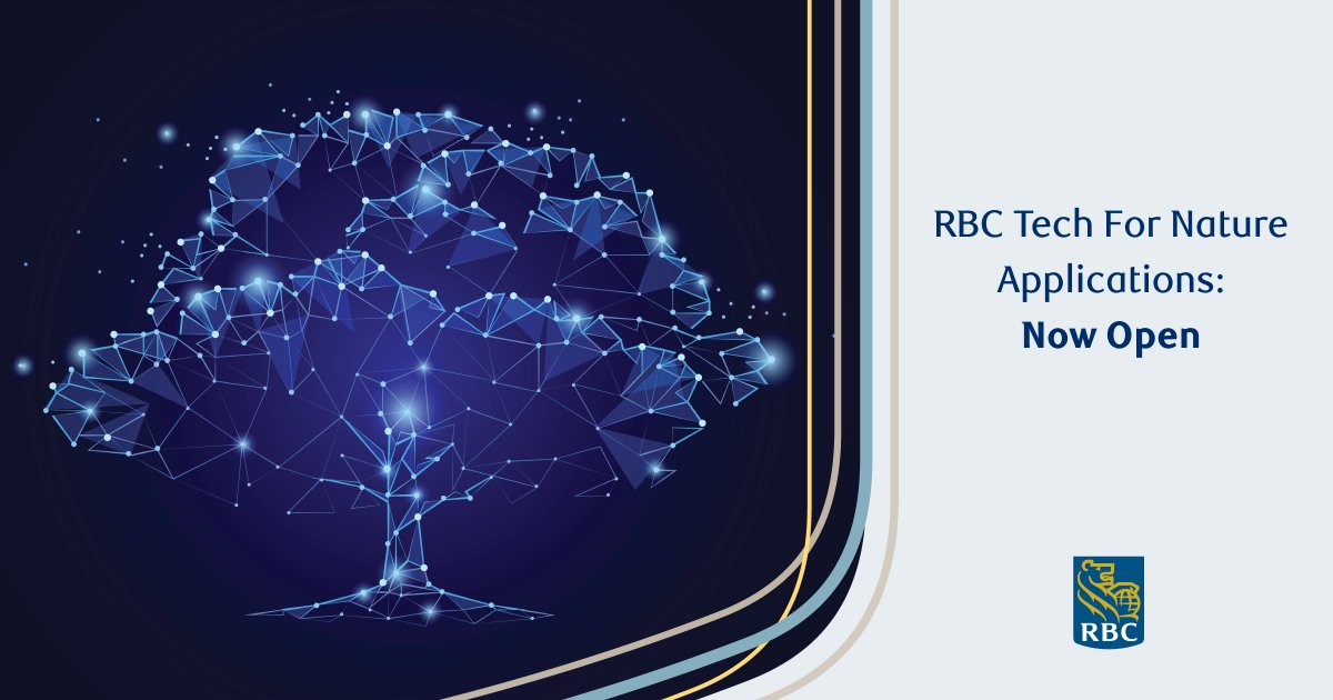 RBCNancyMageau's tweet photo. Are you using innovative technologies to solve pressing environmental challenges? Partnership applications are now open for RBC #TechforNature, our commitment to supporting organizations using new ideas to address climate change.  

Apply today at https://t.co/A6KA55cAr9 https://t.co/x79eWMlJxj