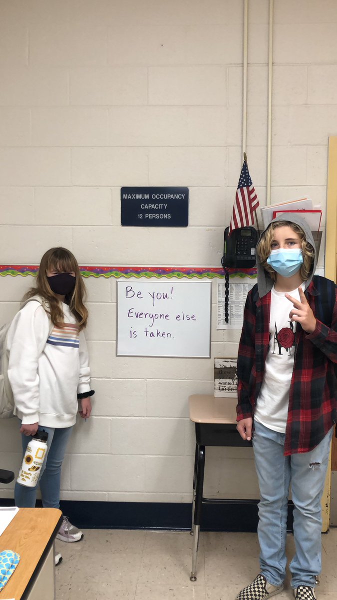 Be you!  Everyone else is taken. #hmswisdom <a href="/HaddonfieldMS/">Haddonfield MS</a> <a href="/TMatozzo/">Tracy Matozzo</a>