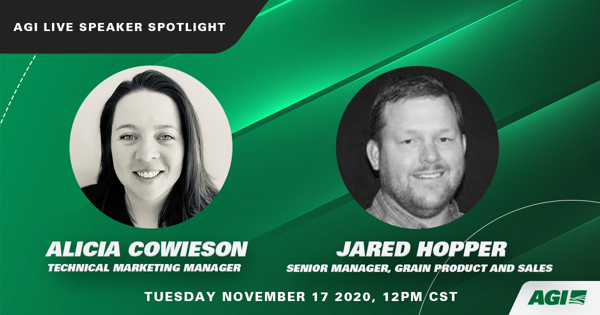 AgGrowthIntl's tweet photo. Don't forget to sign up for next week's #AGILive! Can Stationary Grain Handling Equipment Improve Farm Efficiency? Ask the Experts on November 17! @cowie14 and Jared Hopper discuss how to efficiently move grain on your farm. 

REGISTER: https://t.co/OcUa04Glw6

#AgTwitter https://t.co/pV4WGiAvI3
