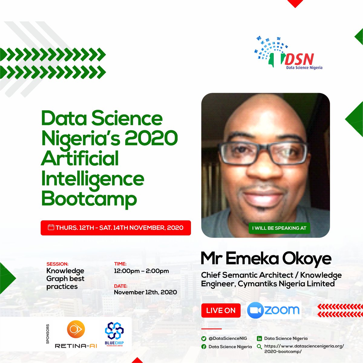 dsn_ai_network's tweet photo. @EmekaOkoye, Chief Semantic Architect / Knowledge Engineer at Cymantiks, Now explaining the different use-cases for a Knowledge Graph as used in AI algorithms for recommender systems.
Knowledge graphs are the symbolic top-down, rule-base kind of AI. #AIBootcamp https://t.co/mOnWfFhmK6