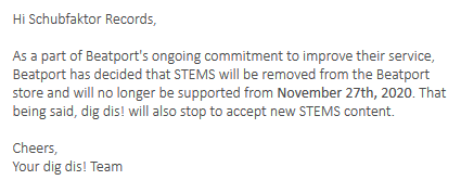 FYI - no #Stems anymore... #beatport #nativeinstruments