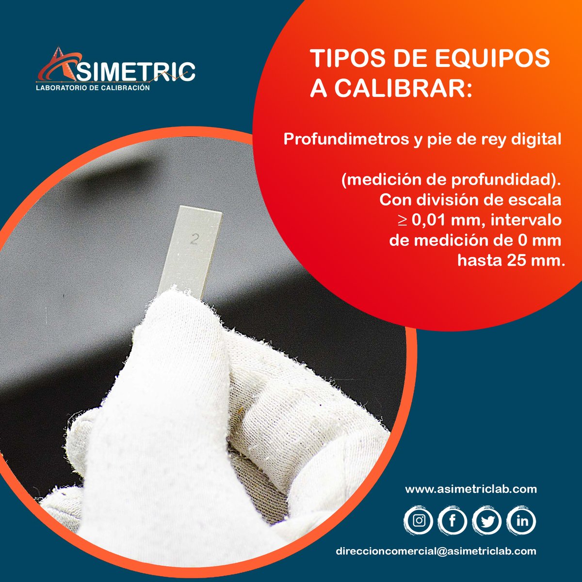 AsimetricDe's tweet photo. 🔸Entérate de nuestro siguiente tipo de equipo a calibrar y su funcionalidad.  📊👨‍🔬
https://t.co/0M59Zgd7Mq
#calibración #medición #intervalos #profundímetro #profundidad https://t.co/fhc9HtWQdt