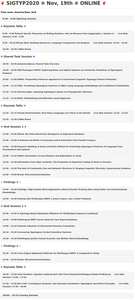 sig_typ's tweet image. 💫#SIGTYP2020 Tentative Schedule is Online: sigtyp.github.io/ws2020-schedul… 💫

#NLProc #EMNLP2020