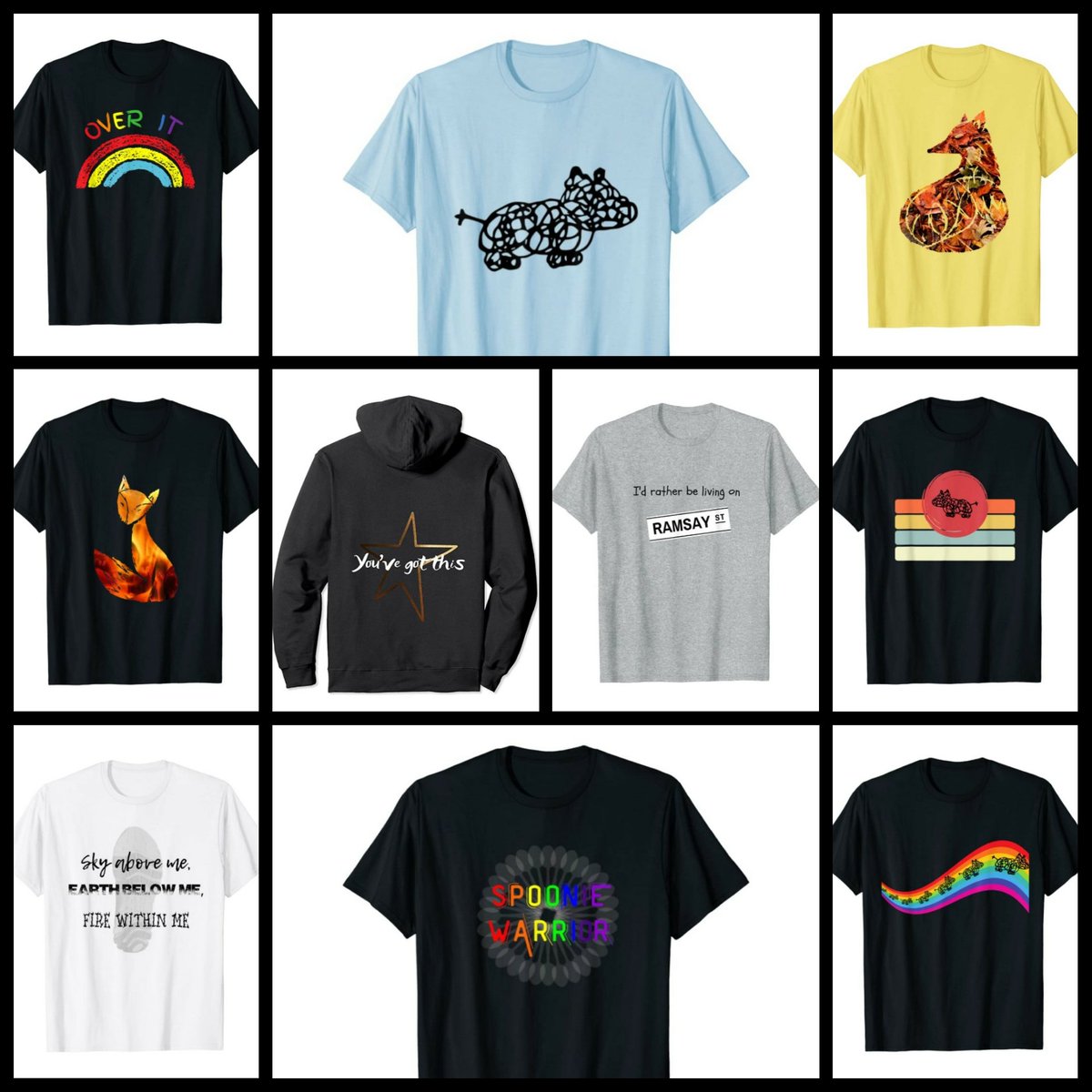 CreationsWonkey's tweet image. Here are all of my designs currently available from Amazon UK @AmazonMerchRTs #neighbours #YouveGotThis #overit #spoonie #foxart #hippo 
amazon.co.uk/s?rh=n%3A83450…