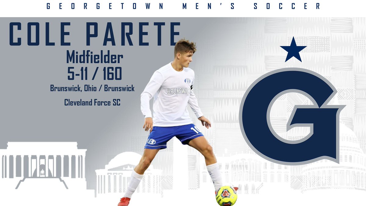GUHoyasMSoccer's tweet photo. Can’t wait to see Cole Parete on the Hilltop this fall! 

Welcome to Georgetown! ⚽️ ✍️ 

#NationalSigningDay #HOYASAXA https://t.co/Hs6ZScwlqR