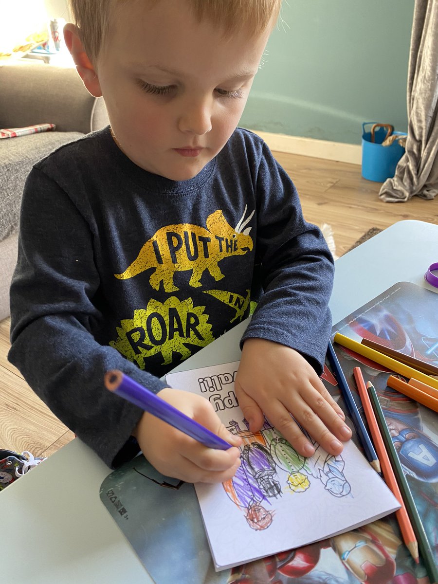 JacquiBevan's tweet photo. @MpReception Jeston hit the ground running this afternoon (thankfully mommys off work today so we could make a good start) 
We enjoyed the Diwali 🪔 card making and the Thursday maths. We even had a go at the tricky words xx https://t.co/yTwbOeZyzr