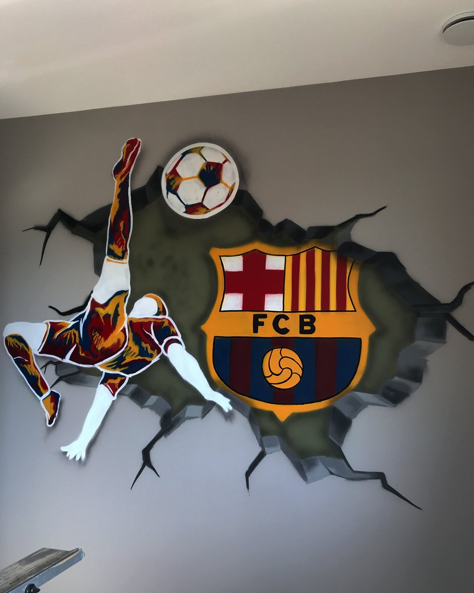 GraffitiforYou's tweet photo. FC BARCALONA

#graffiti #slaapkamer #barca #Barcalona #voetbal #omhaal #logo #FCB #soccer #bedroom #bedroominspiration #slaapkamer #jongenskamer #jongen #slaapkamerdesign #graffity #spuitbussen #stadion #omhaal #FCBarcelona https://t.co/F8UHJxjMzU