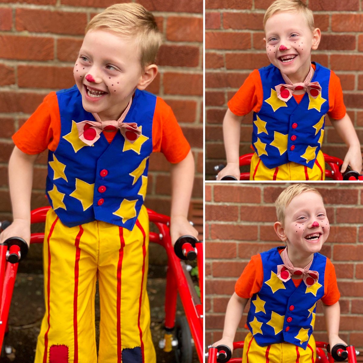 First post ❤️❤️ Christians school had non uniform day today for children in need. He wanted to be Mr Tumble so we thought why not ❤️ how adorable does he look 😍