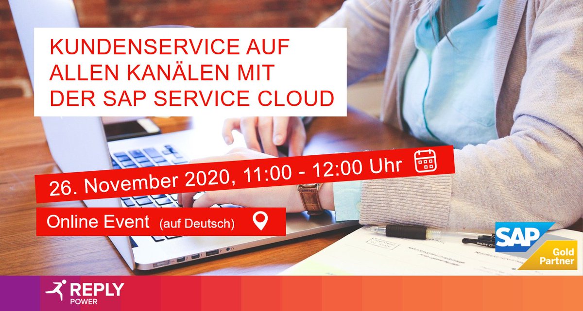 PowerReply's tweet photo. Bieten Sie Ihren Kunden und Servicemitarbeitern die nächste Generation #Kundenservice mit der #SAP #Service #Cloud! Jetzt zum #powerreply Online Webinar am 26. November anmelden und mehr erfahren: https://t.co/XoXHzUowTW https://t.co/sQR5Gv7HLs