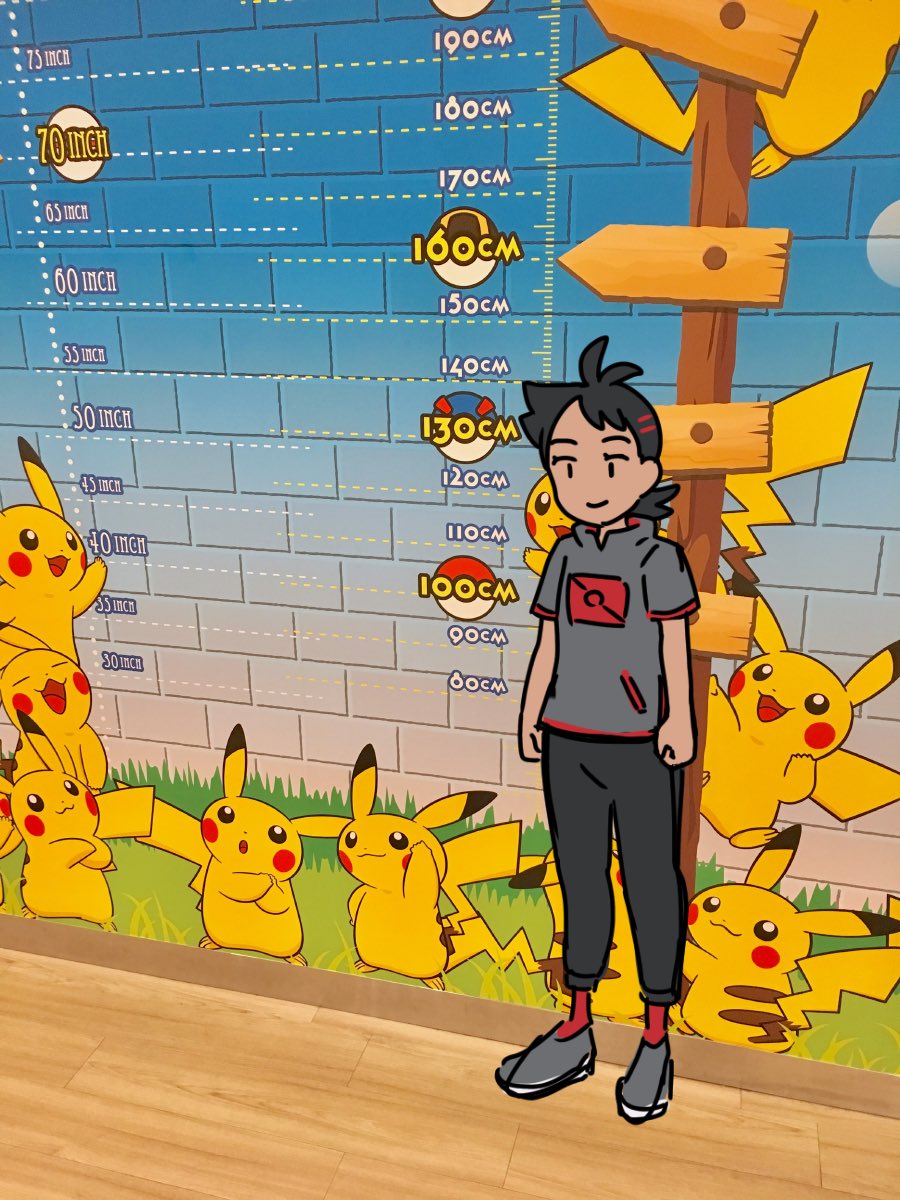 いちな Auf Twitter ポケモンgoのゴウとこの身長測れる壁を撮影しようか迷ったんだよな 結局撮らなかったが 140cmくらいだと思ってるんだけど 実際目の当たりにしたら このくらいか うわ ちっちゃ かわいい ってなっちゃったよ T Co