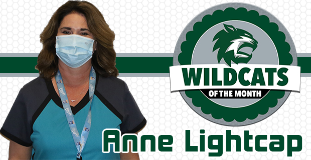 DeSotoWildcats's tweet photo. Congratulations to Anne Lightcap for being selected as a Wildcat Staff Member of the Month! Anne serves as the DHS Nurse and has been doing an amazing job keeping our students and staff safe during these challenging times. Thank you Anne for your continued support of DHS! https://t.co/7oAz4gxSZd