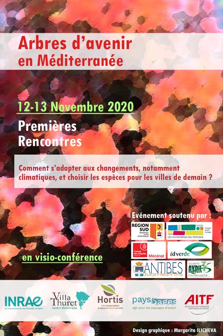 Lancement des Rencontres Arbres d’Avenir en Méditerranée avec <a href="/badaouikhera/">Khéra Badaoui</a> 
Journées des 12 et 13 novembre autour des études sur les végétaux, du milieu urbain et de l’évolution du climat en Méditerranée, avec le soutien <a href="/antibes_jlp/">Antibes JLP</a> <a href="/caissedesdepots/">Caisse des Dépôts</a>