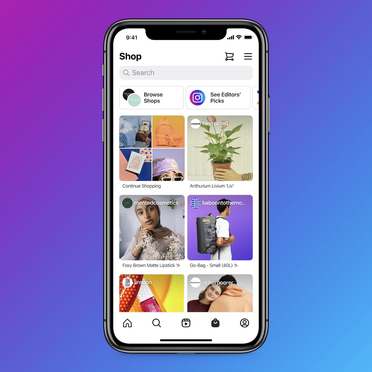 instagram's tweet image. The Shop tab is a better way to connect with brands, find products you love and support small businesses 🛍
 
You can find personalized recommendations, editors’ picks and more 🙌
 
We’re excited about all these updates and think they give Instagram a much-needed refresh.  ❤️