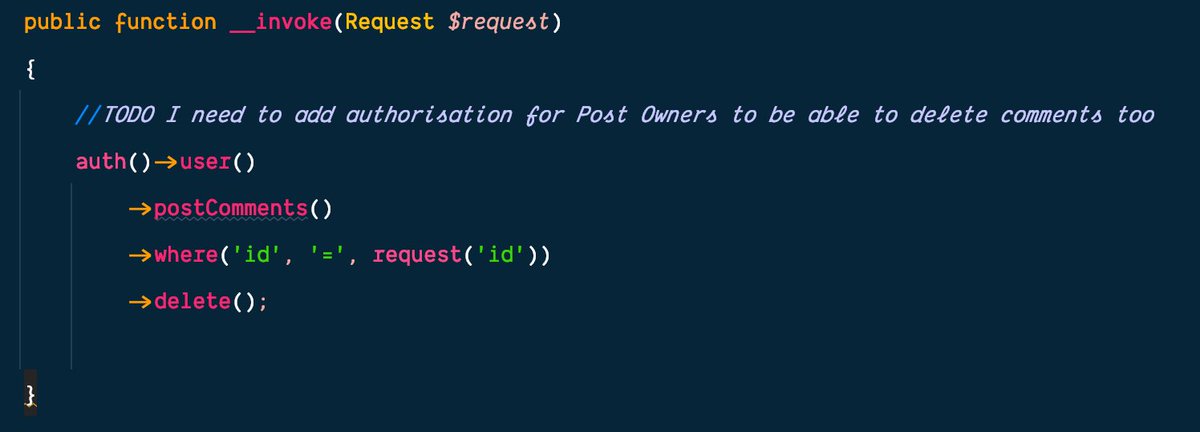  Day 40: Still Blocked Deleting commentsYesterday's update: Still blocked authenticating that users AND post owners can delete comments on a post. I have my test written and it's behaving as expected, just need my controller to play nice now. Any suggestions?