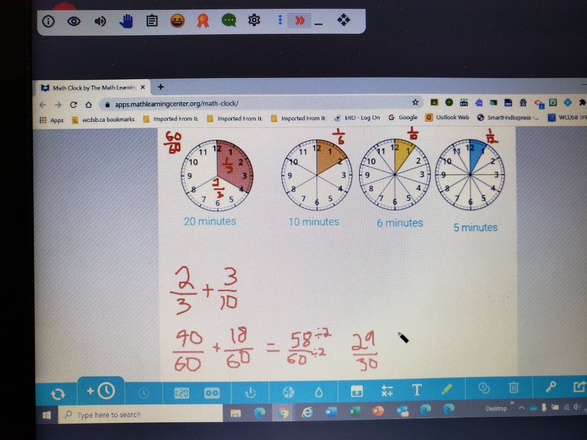 MrsRellinger's tweet image. Wow! @IsidoreVirtual! We are so fortunate to have Math Coach @stephanieagoad with us this week! Take a look at this amazing  fraction #numberstring using the  clock as a tool to build conceptual thinking! Way to go #mathematicians!