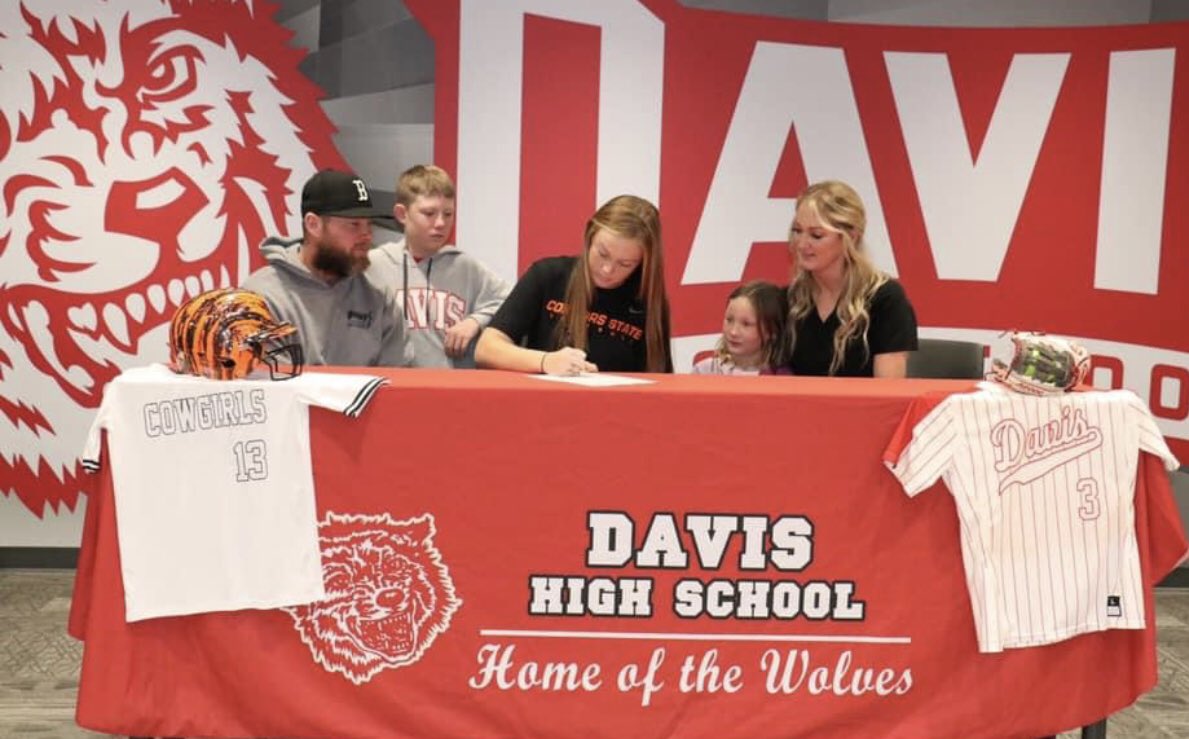 wolves_davis's tweet photo. A big congrats to our senior catcher @graceee21_ on signing to continue her education and softball career at Connors State! #GoWolves #GoCowgirls https://t.co/AiMACAvfEf