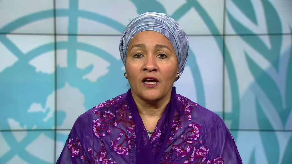  @AminaJMohammed is the Deputy Secretary-General  @UN. She led the UN process that resulted in global agreement around the 2030 Agenda for Sustainable Development and the creation of the Sustainable Development Goals.  #AfricanWomenLead  #GenerationEquality