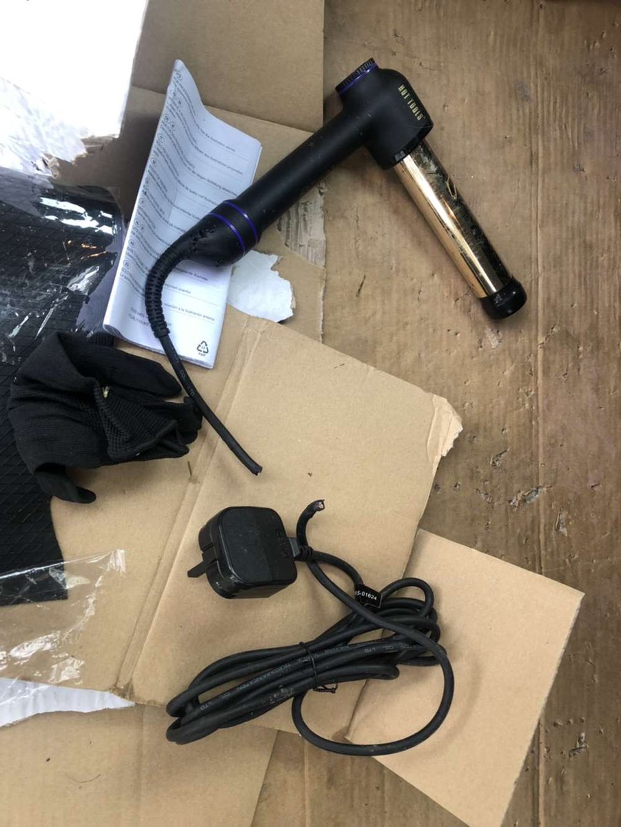 Thank you to the delivery man who left this €125 curler outside my door for my dogs to chew