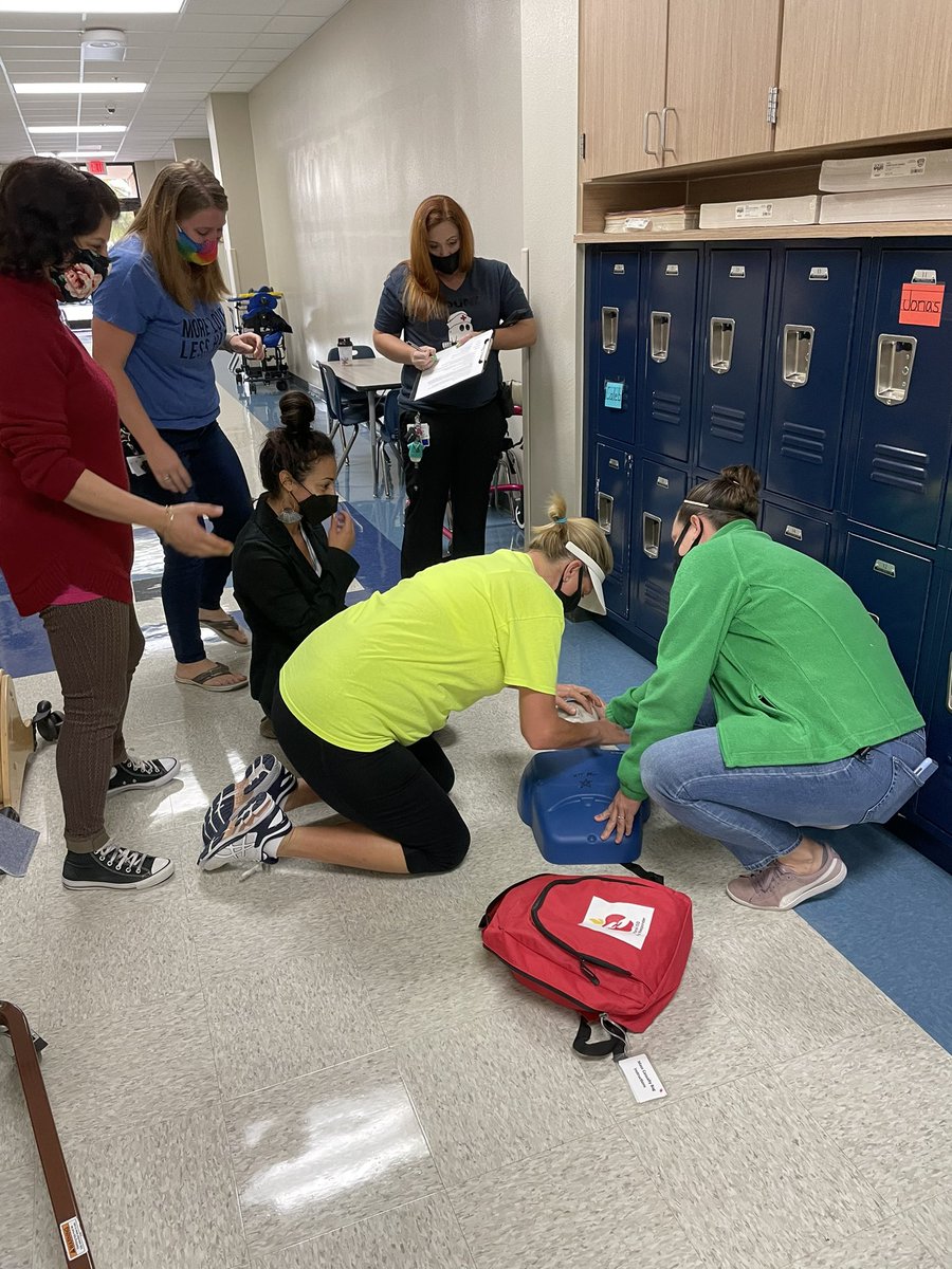 We are safe! Caught our AED Team having their practice drill this morning. #BURTTeam