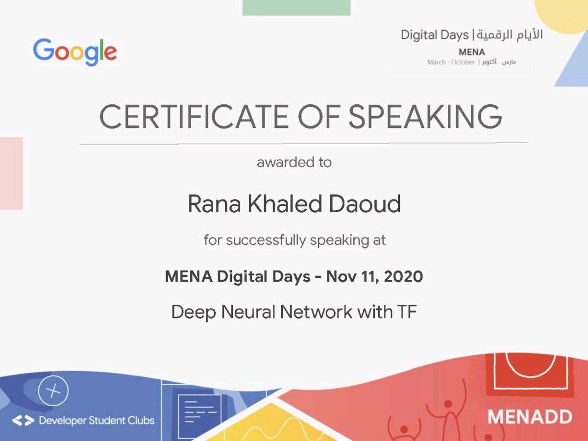 ranakdaoud's tweet photo. #MENADD #DSC_YU #GDGMENA https://t.co/2xol39u2is