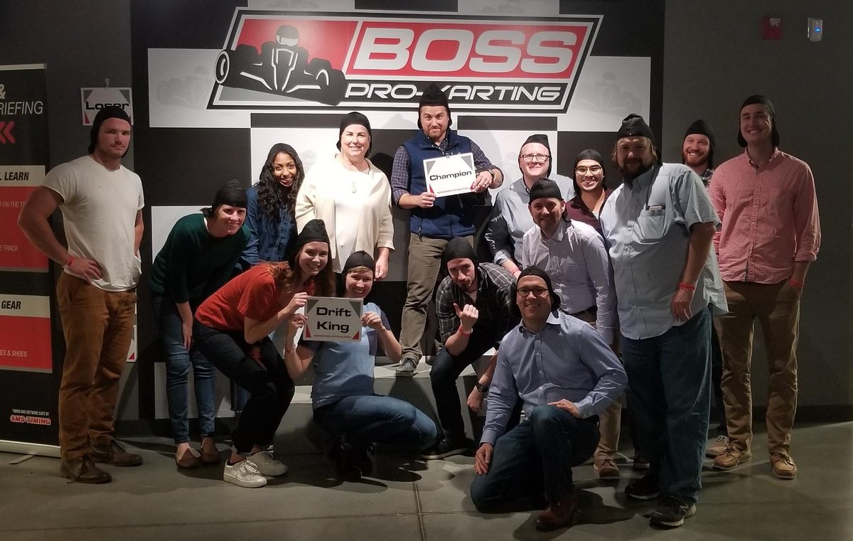 NewryCorp's tweet photo. #tbt to the Newry 500 -- to celebrate a historic milestone we achieved for a client, we ventured to a local go-karting track to hold our own racing tournament! #agile #gettraction https://t.co/rqS3Qky7me