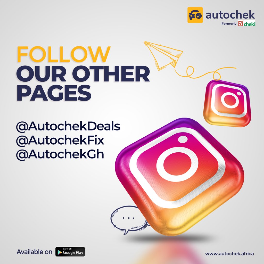 Follow our Instagram accounts as well! 

Follow @AutochekNigeria_ (our main page on Instagram)

Follow @autochekdeals for sweet car deals. (Black Friday deals will be announced there)

Follow @autochekfix for more content relating to the maintenance of your car.