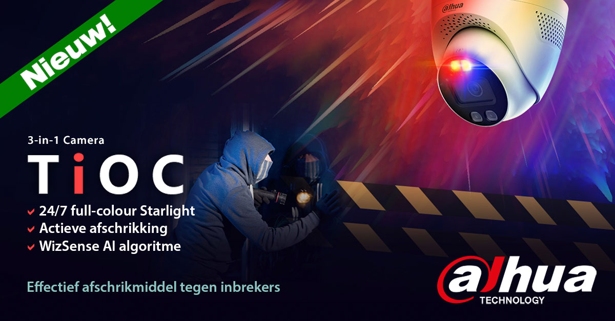 OsecBV's tweet photo. Dahua heeft een nieuw effectief afschrikmiddel tegen inbrekers: TiOC (Three in One) camera's. Deze camera’s combineren drie interessante functies in één slimme innovatieve oplossing. 

Lees verder (leestijd: ± 1 minuut): https://t.co/N5wkyuR2k2

#osec #dahua #TiOC #WizSense #3in1 https://t.co/m6mUlQByz0