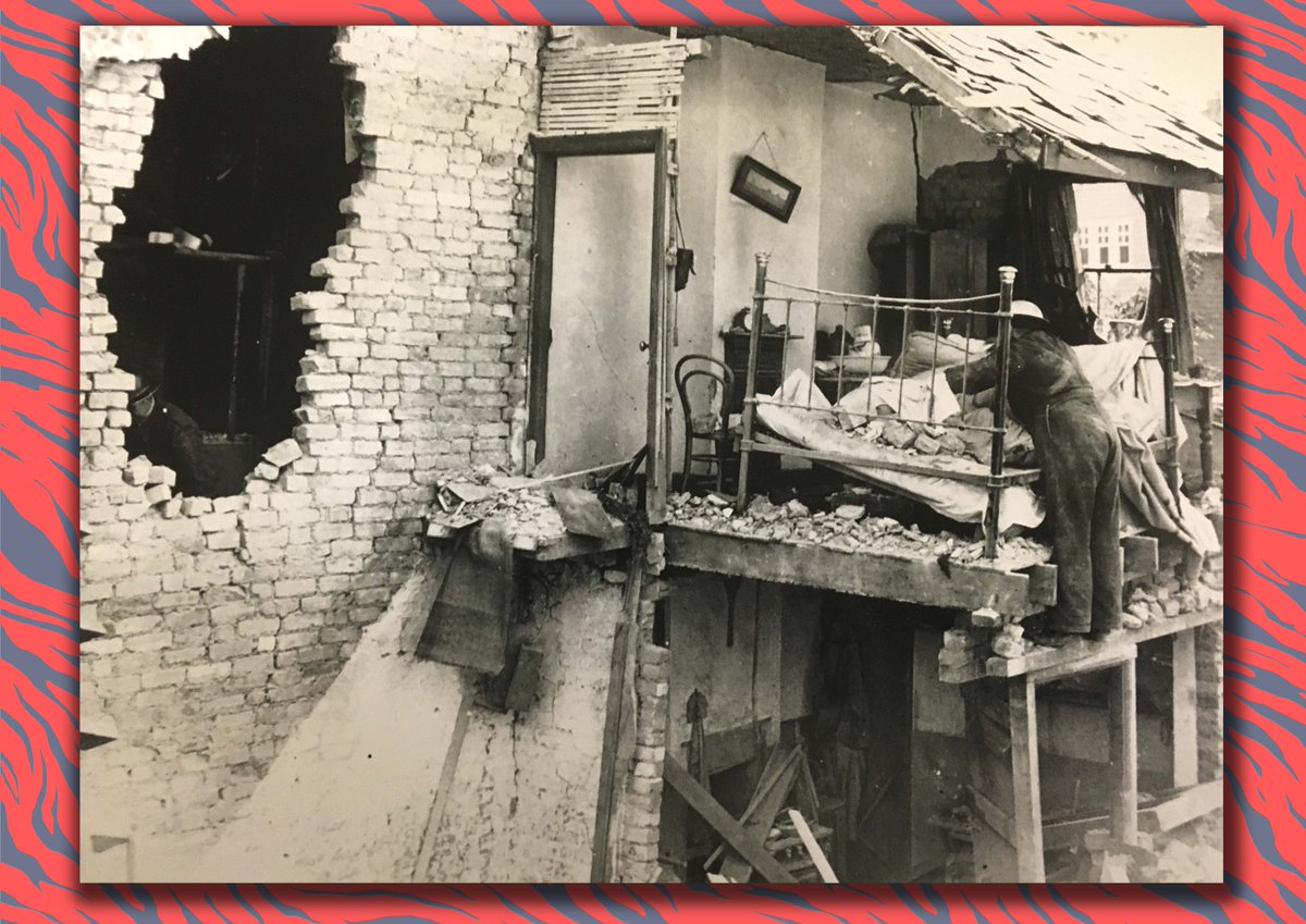 PWRR_Museum's tweet photo. Taken in August 1940, this photograph shows shelling damage to houses in Kent, but which town do you think it is?
#armytigers #fiercepride #WW2 #visitkent https://t.co/FVl3eto9Yr
